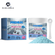 RuWeoMaa Pet Safe Ice Melt,Pet-Friendly Ice Melt , Safer for Pets \u0026 Surfaces, 100g Bucket